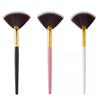 Fächerförmiger Einzelpinsel Gleichmäßiger Puder Hochglanzpuderpinsel Faserhaar Make-up Pinsel Fixierpuder Puderverteilpinsel Beauty-Tool