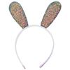 Bunny Ear Headbands Glitter Shiny Long Ears Hairband Rabbit Headband Shiny Glitter Hair Hoops for Women and Girls