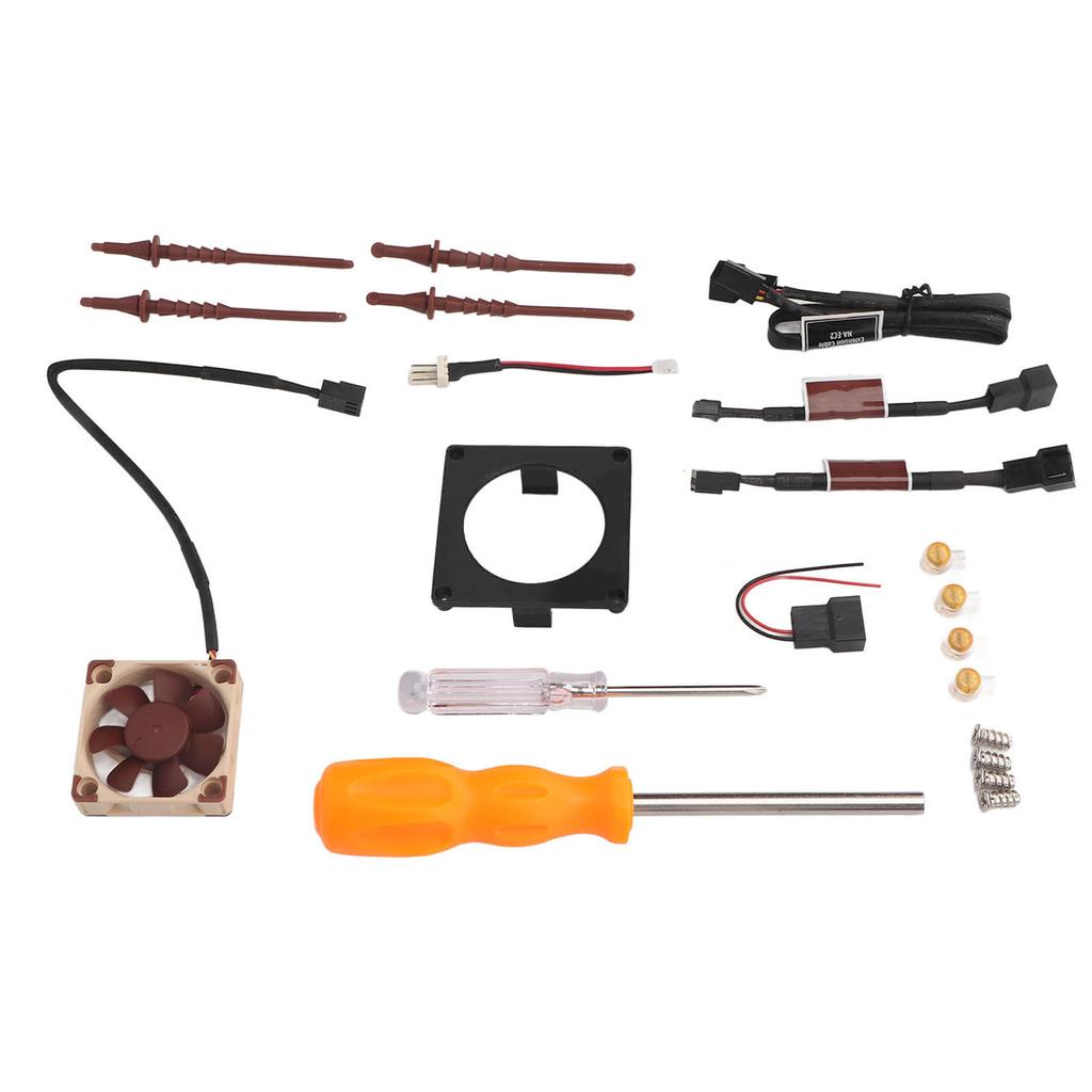 Fan 3D Print Mount Kit Efficient Heat Dissipation Game Console Cooling Fan Mount Kit for Gamecube Noctua Black