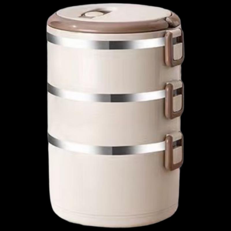 

ZISIZ Portable 3-Layer Stainless Steel Insulated Lunch Box