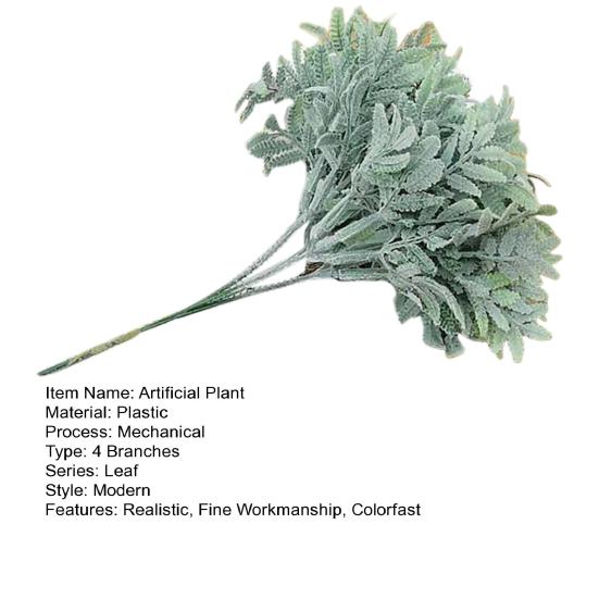Simulační rostlina 4 větve DIY Opakovaně použitelná Pěkně nepravá Bavlník Rostlina List zelené rostliny Domácí potřeby