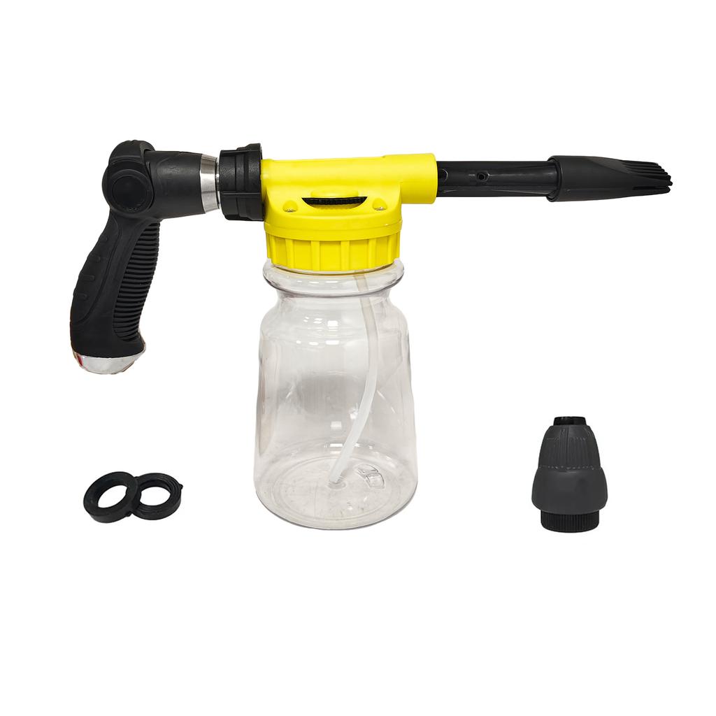 Car Wash Foam Gun Low Pressure Garden Hose Sprayer Adjustable Nozzle