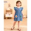 In Stock Little Maven Summer Girls' Denim Skirt European and American Style Children's Dress Cute Cartoon Children's Skirt