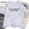 I Love Sam and Colby Tshirt Women Casual Cotton Heart Tshirt 90s Clothes Vintage Harajuku Fashion Streetwear Female Clothing