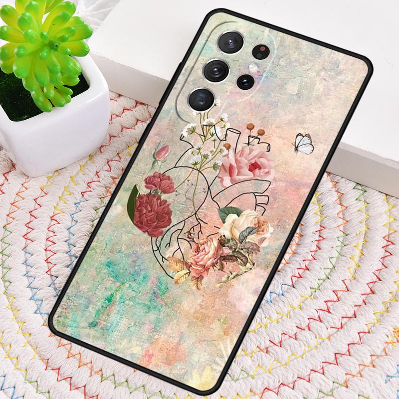 Flower Heart Phone Case for Samsung Galaxy note 10 pro S26 Ultra S23 S24 FE S25 S21 S22 PLUS shockproof Cove