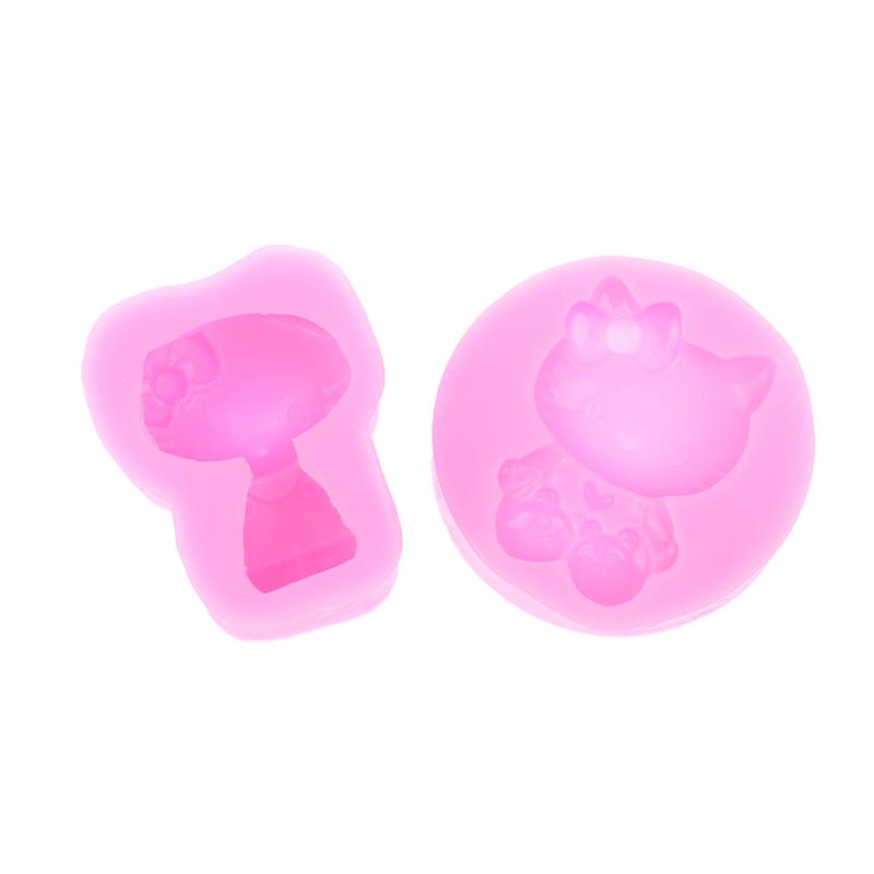 Kreslená Zábavná Kočka Silikonová Forma Roztomilá Fondánová Dortová Dekorativní Čokoládová Forma DIY Aromaterapeutická Sádrová Forma na Svíčky