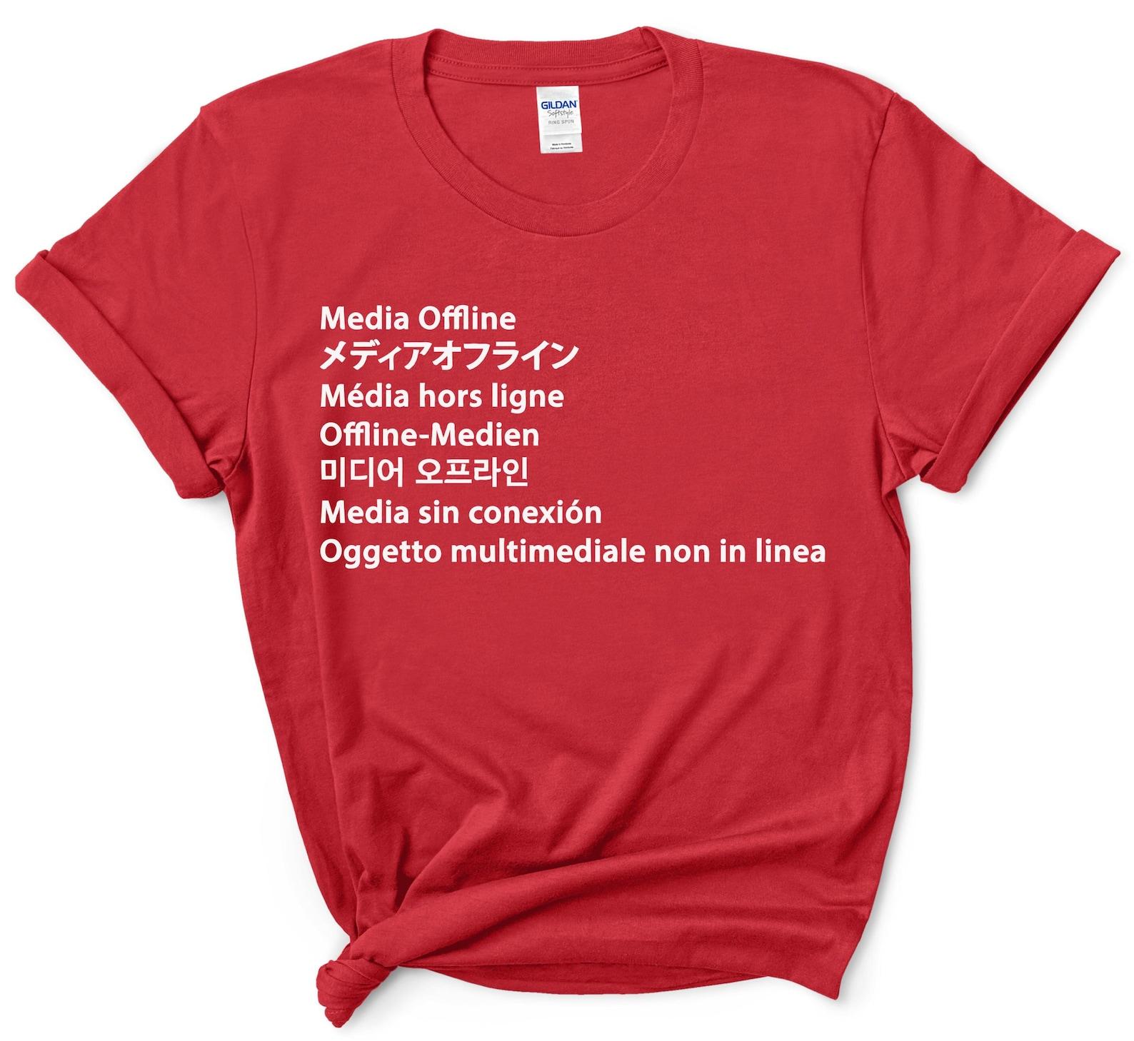 Media Offline Graphic Tee, Funny Video Editor T-Shirt XL