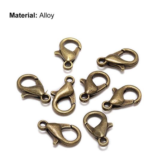 50Pcs Lobster Hooks Plated Multipurpose DIY Bracelet Necklace Key Ring Lobster Clasps Jewelry Findings
