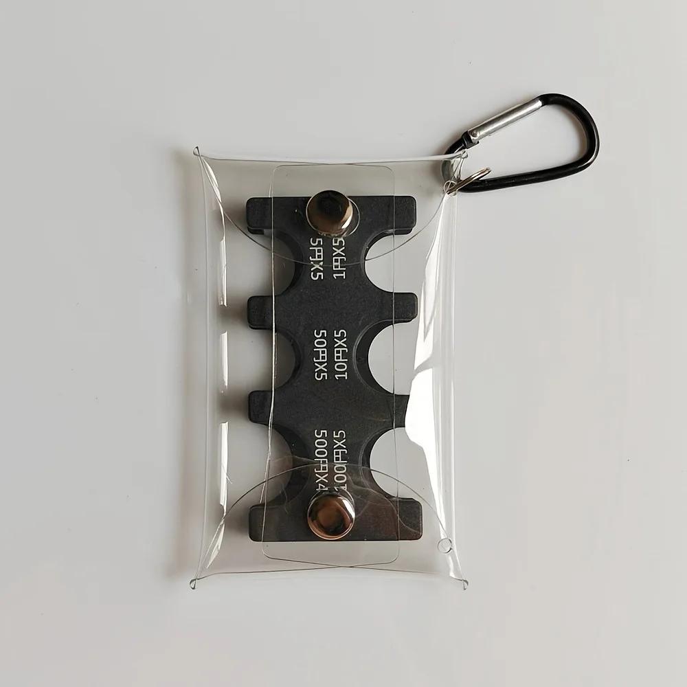 Держатель для монет Японский держатель для монет Магическое устройство Портативный коврик для хранения Держатель для монет с узором Сортировщик монет Кошелек для монет Держатель для travel-карт чёрный