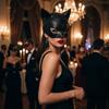 Fancy Prom Cat Women Mask BlackCosplay Half-Face Mask Cat Ear  Mask  Halloween Festival Party Mask