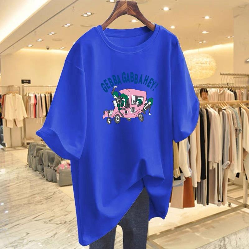 Neues lockeres T-Shirt mit Buchstabenaufdruck für Damen, altersmindernd, Sommer, lässiges kurzärmeliges Oberteil, Unterziehshirt