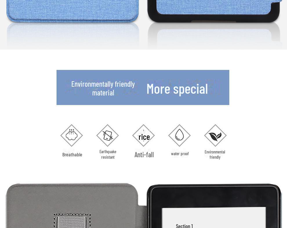 2024 Patterned Leather Handheld Cover for 7-Inch Kindle Paperwhite 12th Gen