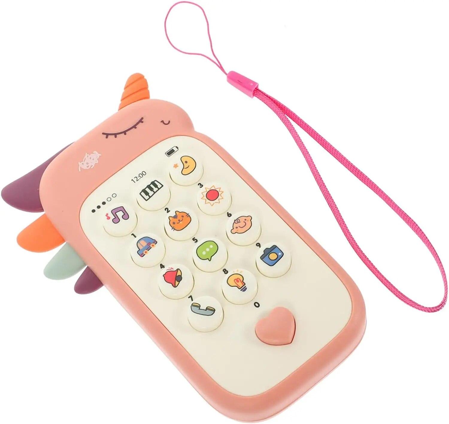 

Детский телефон музыкальная игрушка звуковая машина детский младенец раннее образовательный мобильный телефон подарок розовый