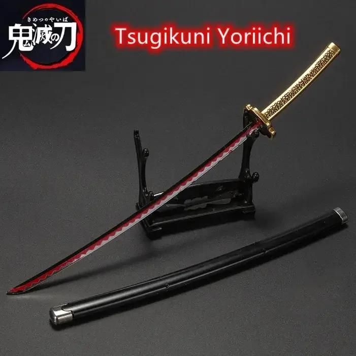 26cm Demon Slayer Katana Swords Alloy Real Katana Samurai Cosplay Home Decoration Edge Bedroom Decor Japanese Kid Toy Anime Gift
