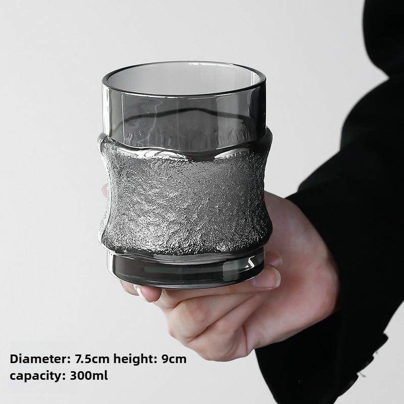 High-end Ice Tactile Cup Creative Round Whisky Glass Simple Household Foreign Wine Beer Glass High Appearance Level Coffee Cup