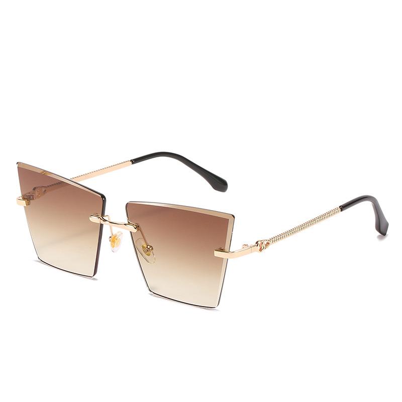 JYL TS Sunglasses Frameless Cat Eye Square Women/S085
