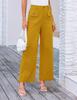 2025 Women's High Waist Wide-Leg Stretch Trousers with Pockets - Formal, Business, Casual