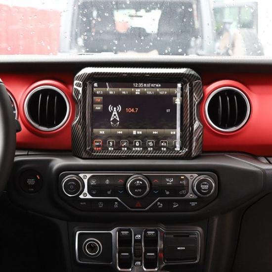8.4" Navigation Screen Frame Trim Decor Cover For Jeep Wrangler JL Rubicon 2018+