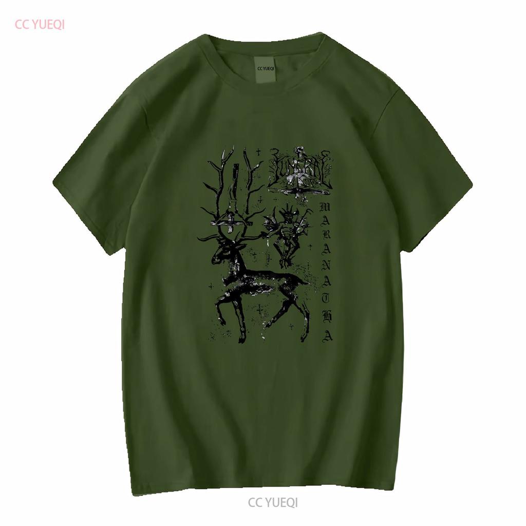 Funeral Mist Maranatha Tričko Bílé Plná Velikost S 5XL Oboustranné vintage Prané designové oblečení streetwear Unisex Všestranné