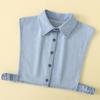 Versatile Women’s Washable Denim Dickey Faux Collar for Sweater