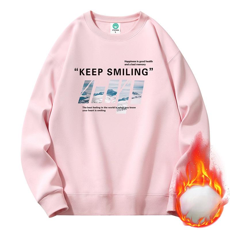 

Свитер с круглым вырезом, мужской, студенческий, флисовый, трендовый, свободный, базовая рубашка, парный, повседневный, универсальный топ 5XL розовый