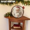 1PC Rustic Christmas Wooden Sign Santa Claus Face Plaque With Glasses Berries, Farmhouse Front Door Porch Wall Decor 20cm