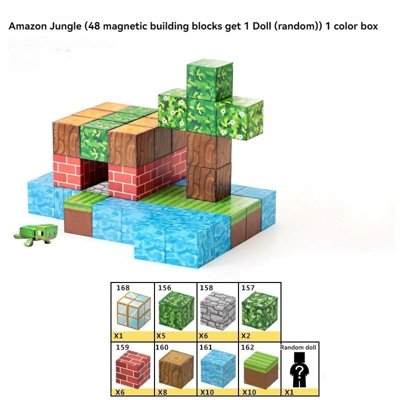

Магнитные блоки STEM Cube, Набор для создания магнитного мира «Волшебный лес» для мальчиков и девочек, Креативные детские игры, Детские игрушки, Подарок на день рождения