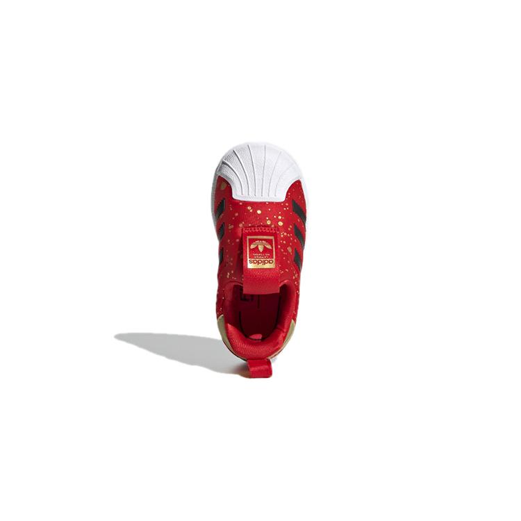 Adidas Originals SUPERSTAR 360 Breathable Low top Skateboard Shoes Red White Infant And Toddler FV3434