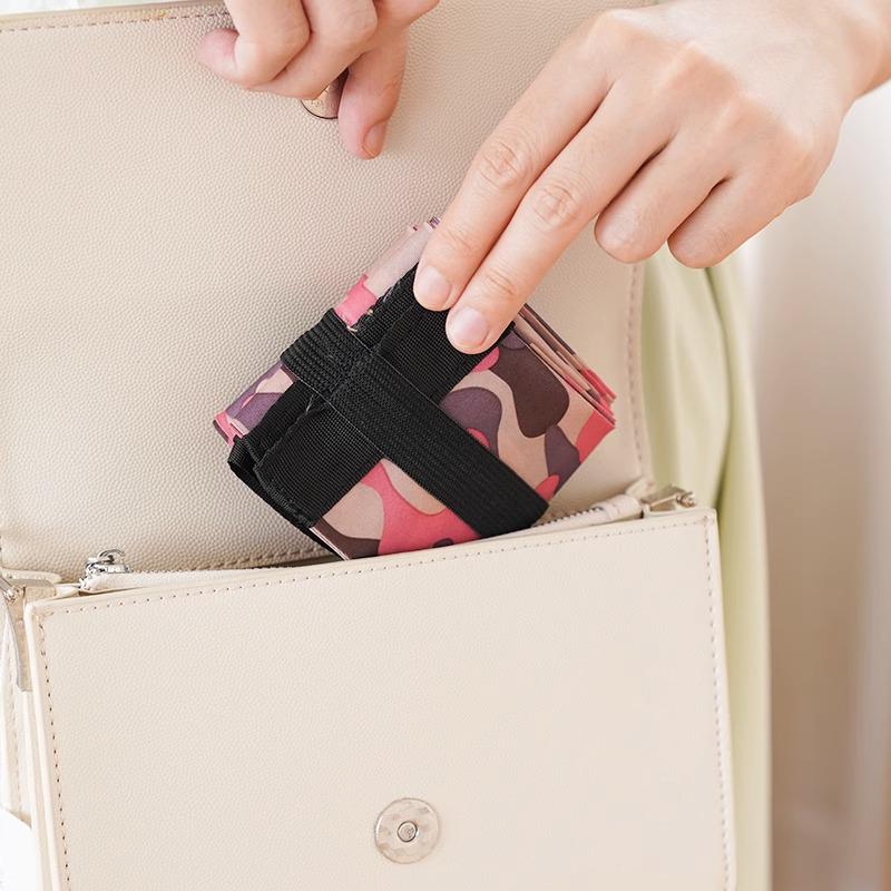 Eco-Friendly Large Foldable Accordion Shoulder Tote for Groceries and Travel