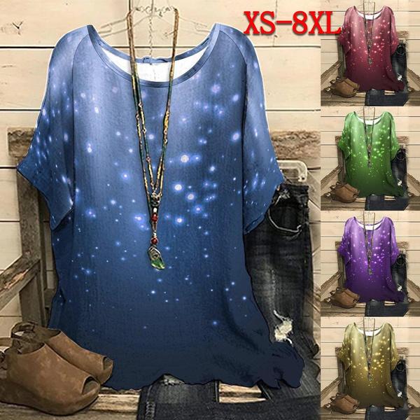 

Летняя женская футболка с коротким рукавом, модная женская футболка с принтом звезд и блесток, повседневные топы Y2k, футболка