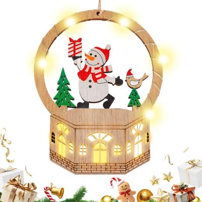 Christmas Wooden Ornaments Light Up Seasonal Decor Holiday Table Centerpiece For Home Decorators Festival Planners Living Room