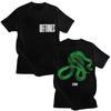 Rock Band Deftones Grünes Schlangenmuster T-Shirt Privates Musikalbum Retro Modetrend Sommerdruck 100% Reine Baumwolle T-Shirt