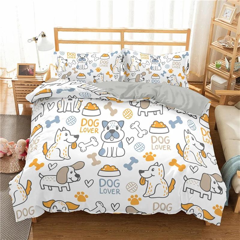 Cartoon Dinosaur Duvet Cover for Kids Boys Girls Wildlife Animal Print Polyester Quilt Cover Bedroom Decor Gift