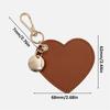 In-Stock Heart-Shaped PU Leather Keychain Pendant - Car Key Gift