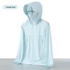 Unisex UPF50+ UV Protection Ice Silk Windbreaker with Large Brim