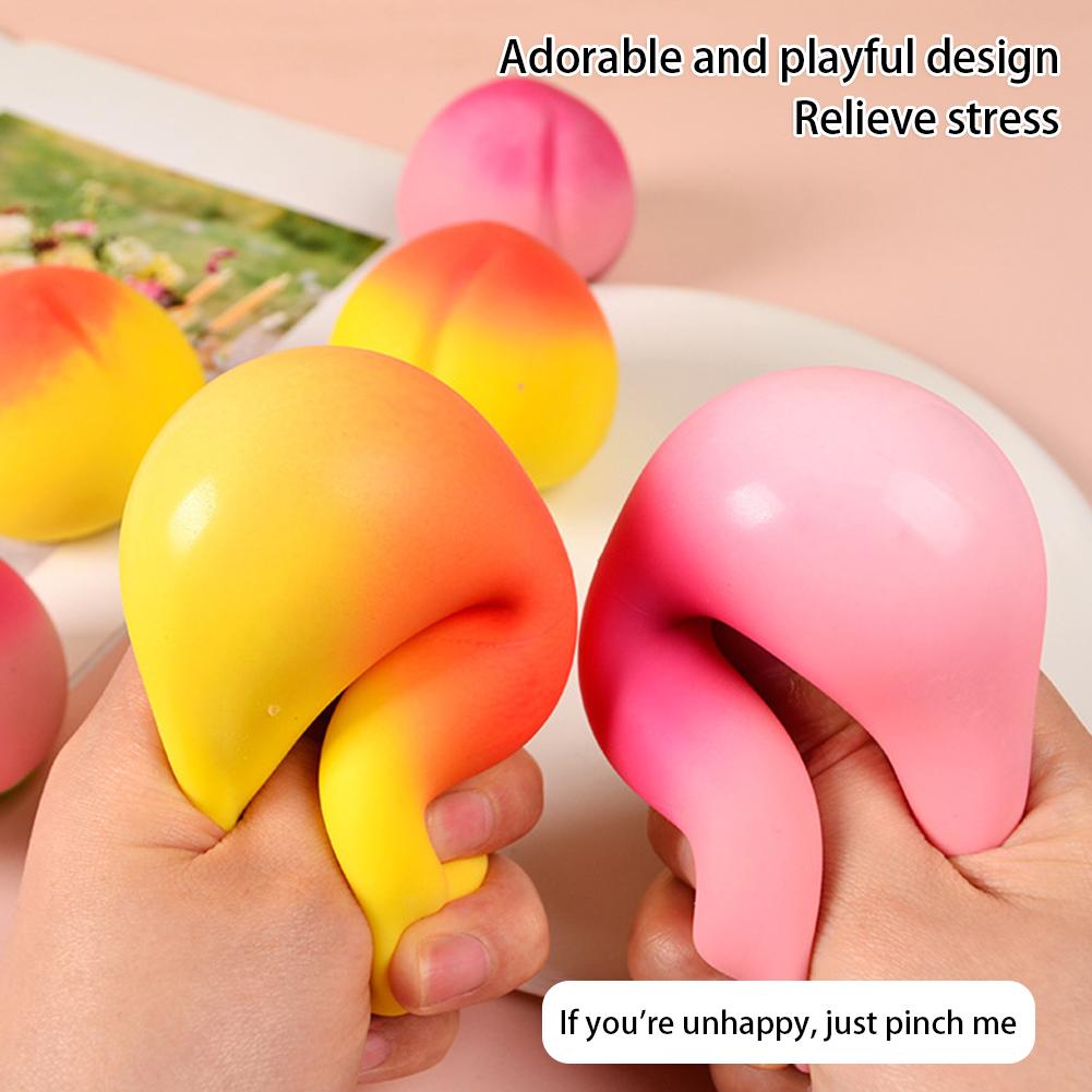 Fidget Toy Cartoon Pfirsich PU Squishy Langsam aufsteigend Stressabbau Kawaii Kinder Squishies Spielzeug Frucht Quetschbälle Geschenk für Kinder