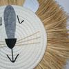 1/2pcs Handmade Woven Small Lion Wall Hanging Decoration Item Animal Decoration Home Decoration