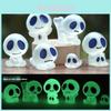 Mini Lightup Ghost Resin Figurine Creative Micro Landscape Diy Scene Decor For Kids And Collectors
