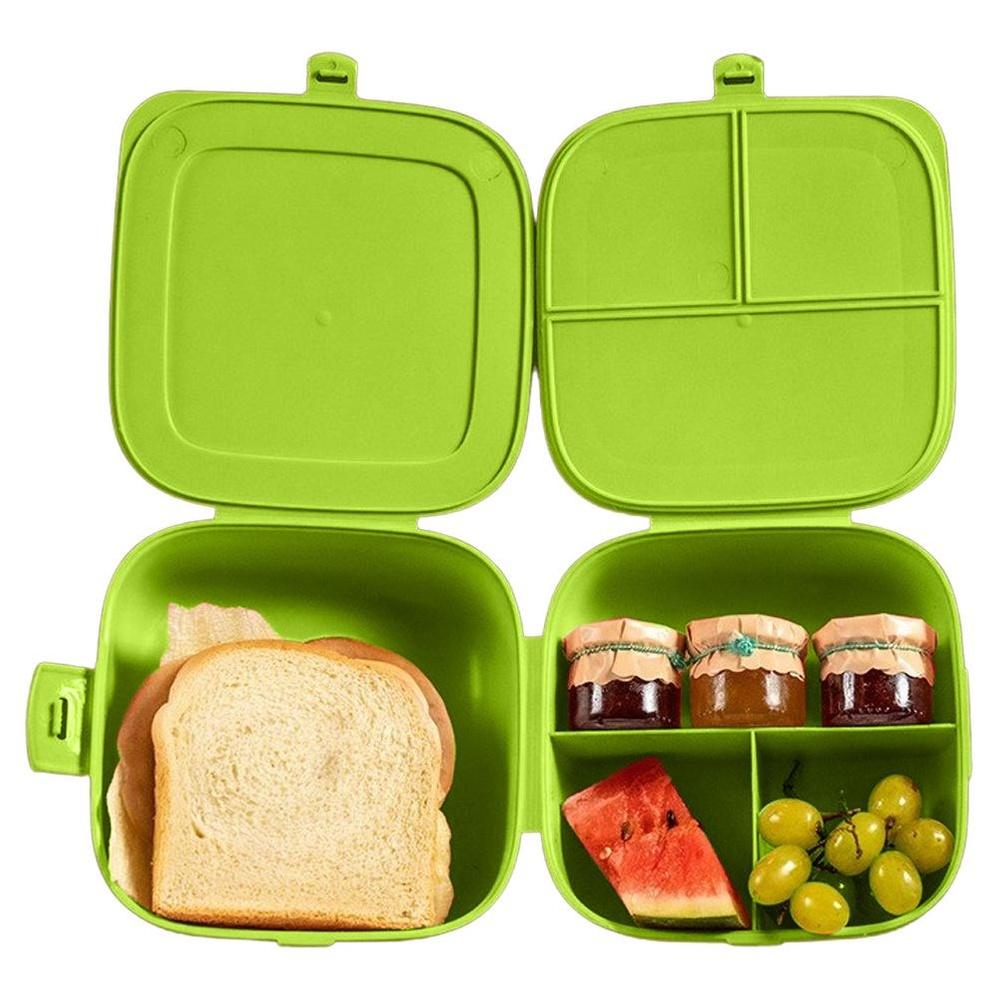 Green lunchbox, divided, 2 x 700 ml