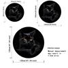 Black Cat  Pattern Round Shape Floor Mats Kitchen Hallway Runner Rug Bedroom Living Room Soft Carpet Non-slip Area Rug