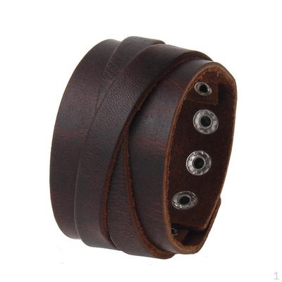 Cuff Multilayer Belt Bracelet Leather Wristband Vintage Punk Jewelry