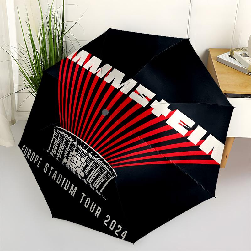 Rammstein, Europe Stadium Tour 2024 Automatic Opening and Closing, 8 rib Structure Portable Umbrella, Suitable for Men and Women in All Seas
