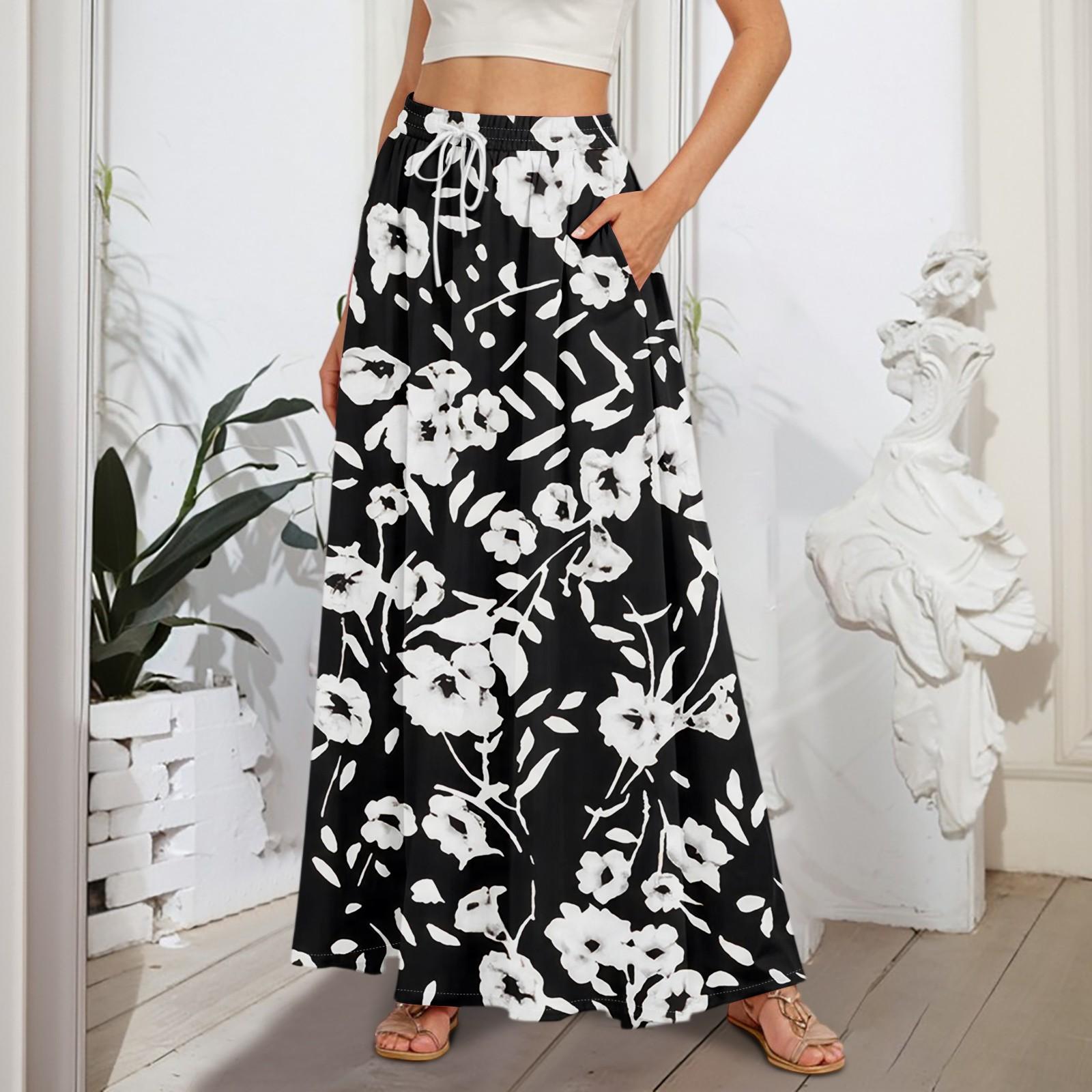 

Женские струящиеся расклешенные юбки-макси с оборками и эластичным поясом, элегантные многослойные длинные юбки в стиле бохо XL