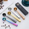 2-in-1 Stainless Steel Measuring Spoon Coffee Bean Bag Clip (BPA Free, No FDA)