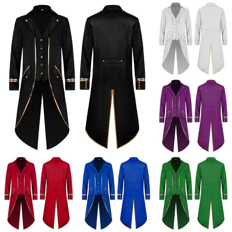 Tailcoat Steampunk Long Tuxedo Medieval Prince Victorian Gothic Coat  Halloween