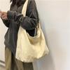 Women's INS Style Crossbody School Bag - Large Capacity Solid Color Canvas Shoulder Bag