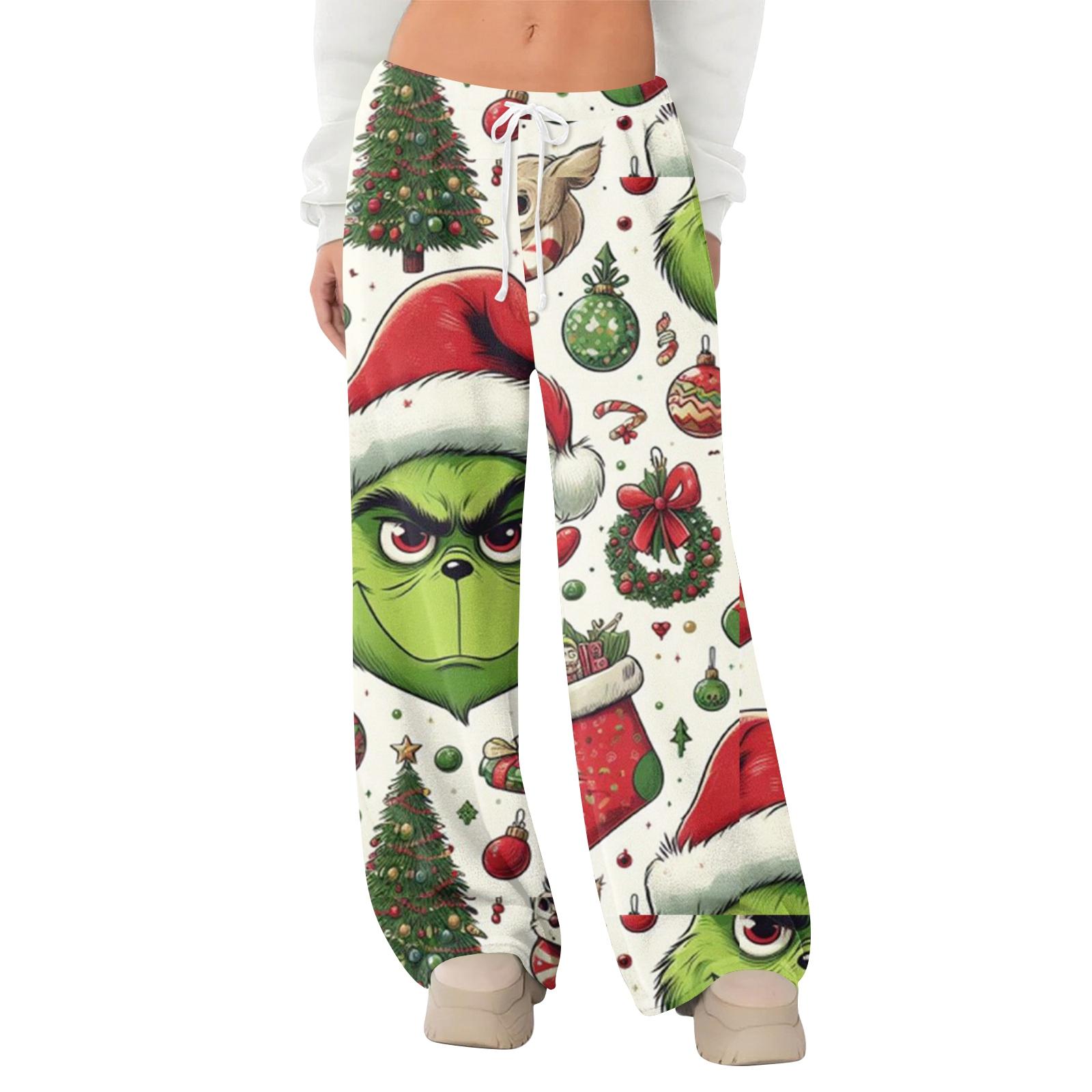 

Женские флисовые брюки с широкими штанинами, эластичной талией на кулиске, свободные брюки на кулиске, пижамные брюки, одежда для сна XXL белый