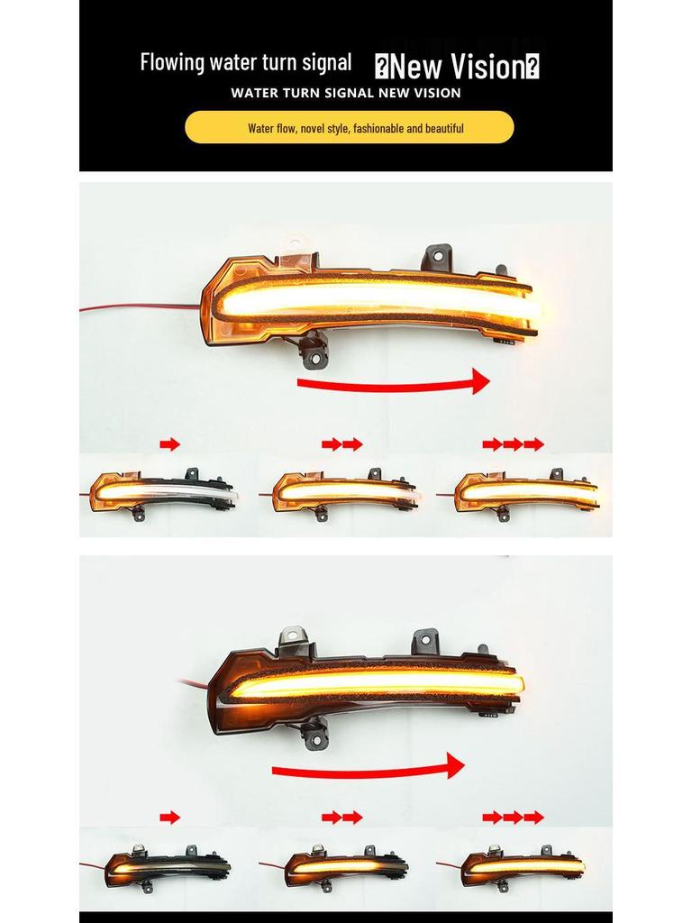 Nissan Bluebird LANNIA KICKS Rearview Mirror Turn Signal with Yellow Flowing Light