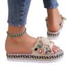 Cake Thick-soled Shoes Beach Sandals Large-sized Summer Gemstone Flip-flops