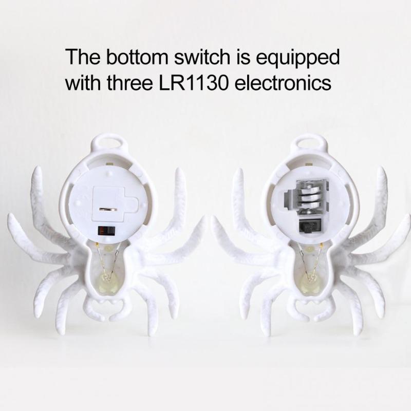 16pcs Halloween Light Up Spider Figurine, Realistic LED Glowing Spider Statue, Indoor & Outdoor Home Party Decorations